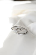 Dreamy Swedish Vintage Diamond Band 0.50 Carats Ring 18K White Gold