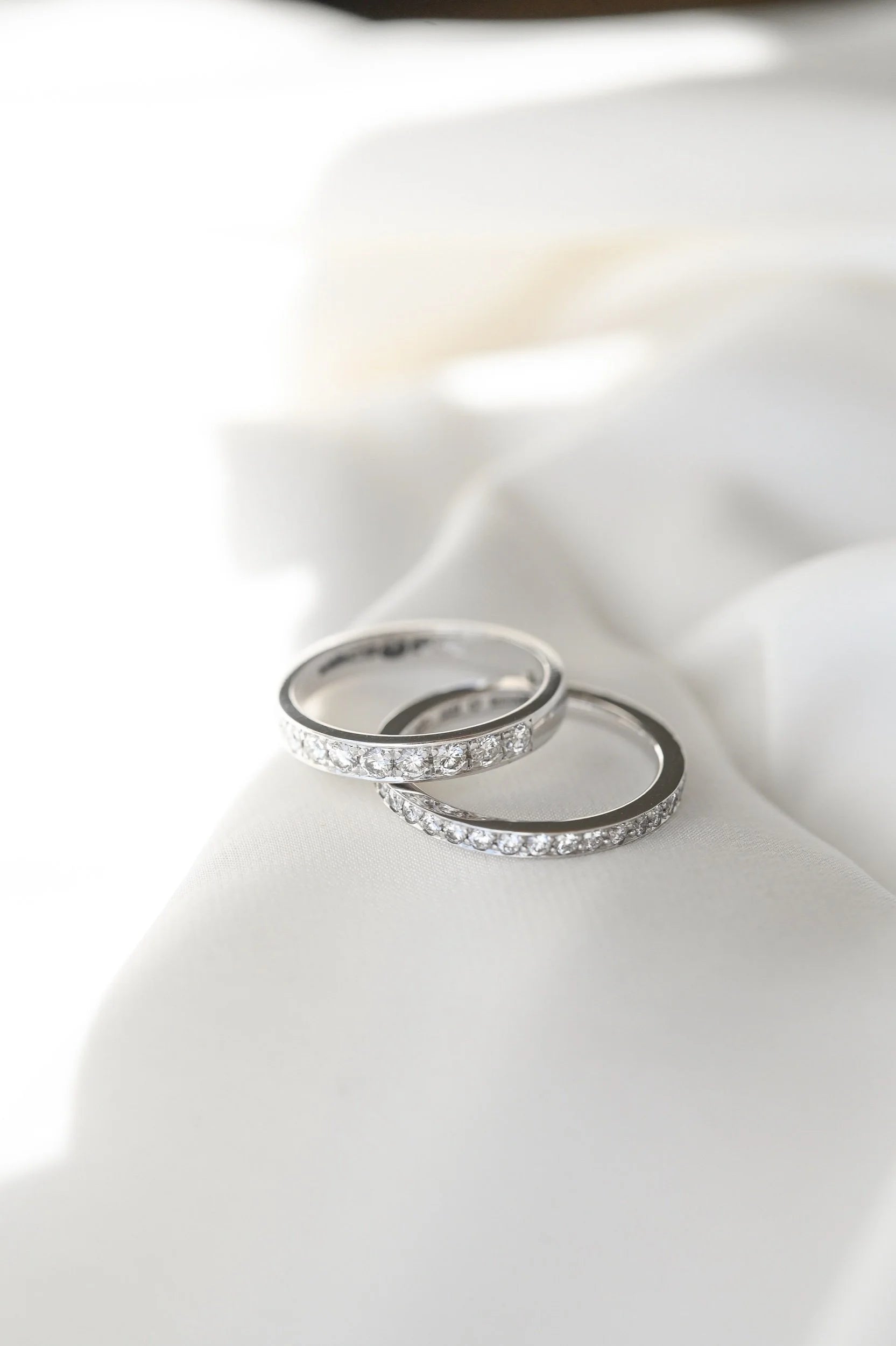 Dreamy Swedish Vintage Diamond Band 0.50 Carats Ring 18K White Gold