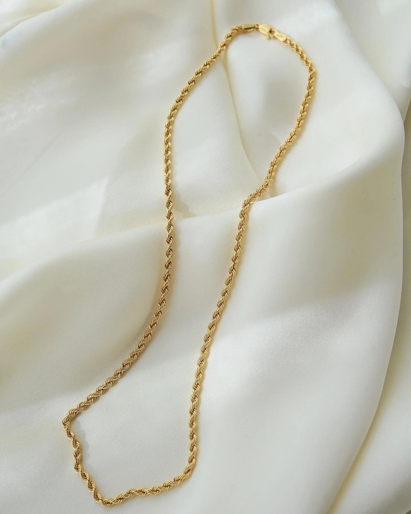 Perfect Italian Vintage Rope Chain 18K Gold