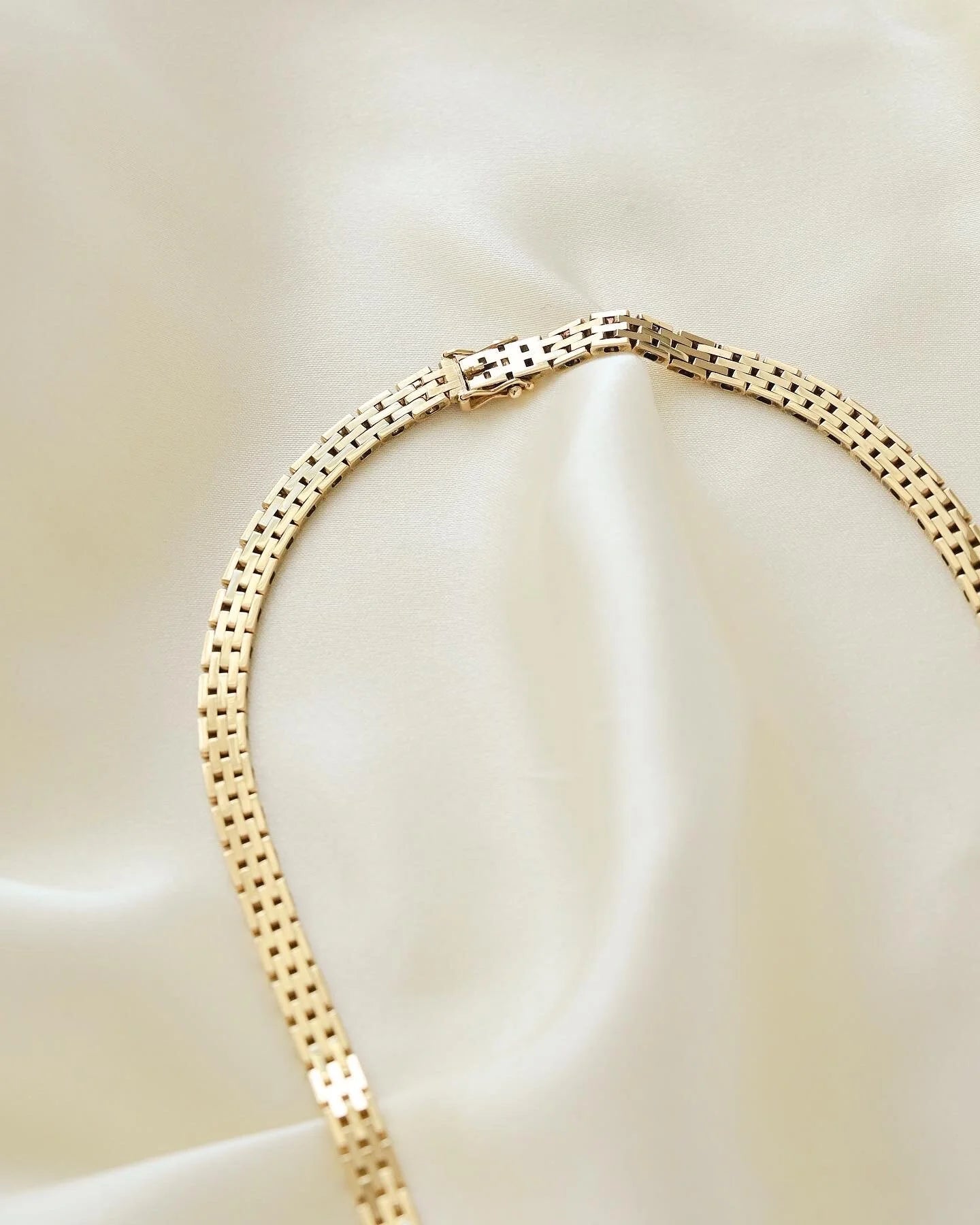 Sexy Danish Vintage Cleopatra Necklace 14K Gold