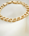 Amazing Rare Square Curb Link Bracelet 18K Gold 1970s
