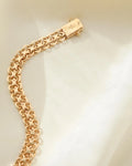 Stunning Feminine X Link Vintage Bracelet 18K Gold 1969