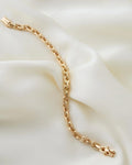 Stunningly Gorgeous Chunky Danish Vintage Anchor Link Bracelet 14K Gold