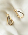 Cool Two Tone Estate Earrings 18K Gold