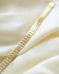 Heavy Vintage Danish Two Row Y Link Bracelet 14K Gold