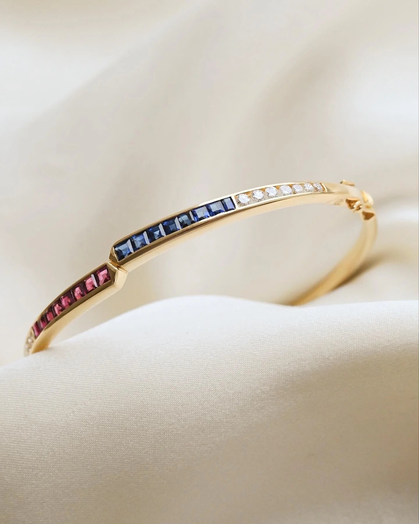 All Great Things In One Vintage Bangle 18K Gold 1970s