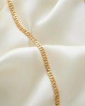 Rare Long 18K Solid Gold Antique Curb Link Chain Beg 1900s