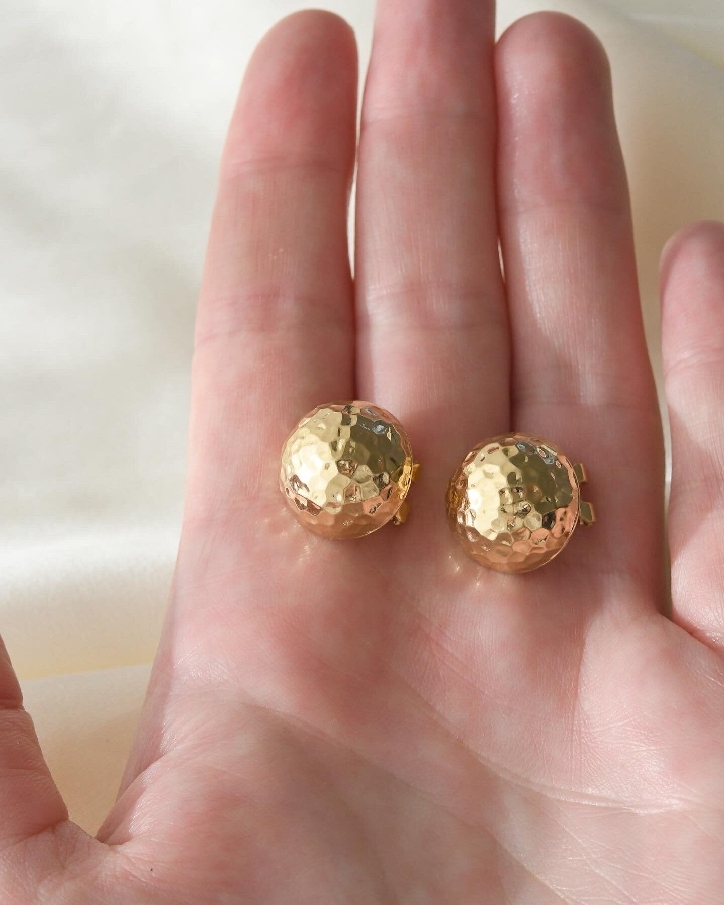 Big Vintage Earrings 14K 1980s