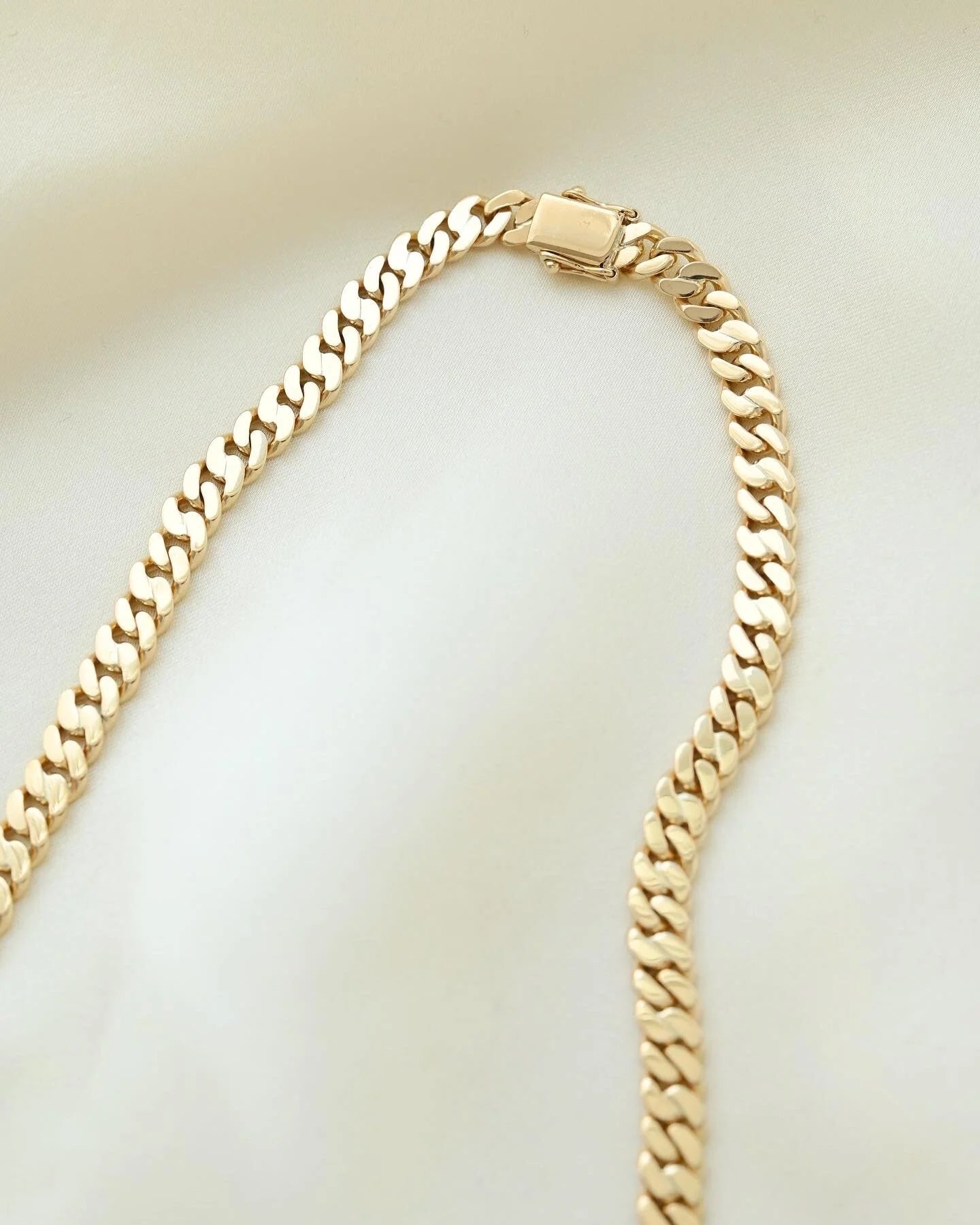Super Heavy Danish Curb Link Dream Necklace 14K Gold