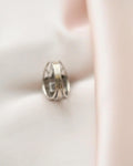 Stunning 18K White Gold Ring w Aquamarine and Diamonds 18K White Gold