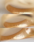 Swedish Vintage Signet Ring Incribed Latin 18K Gold Beg. 1900s