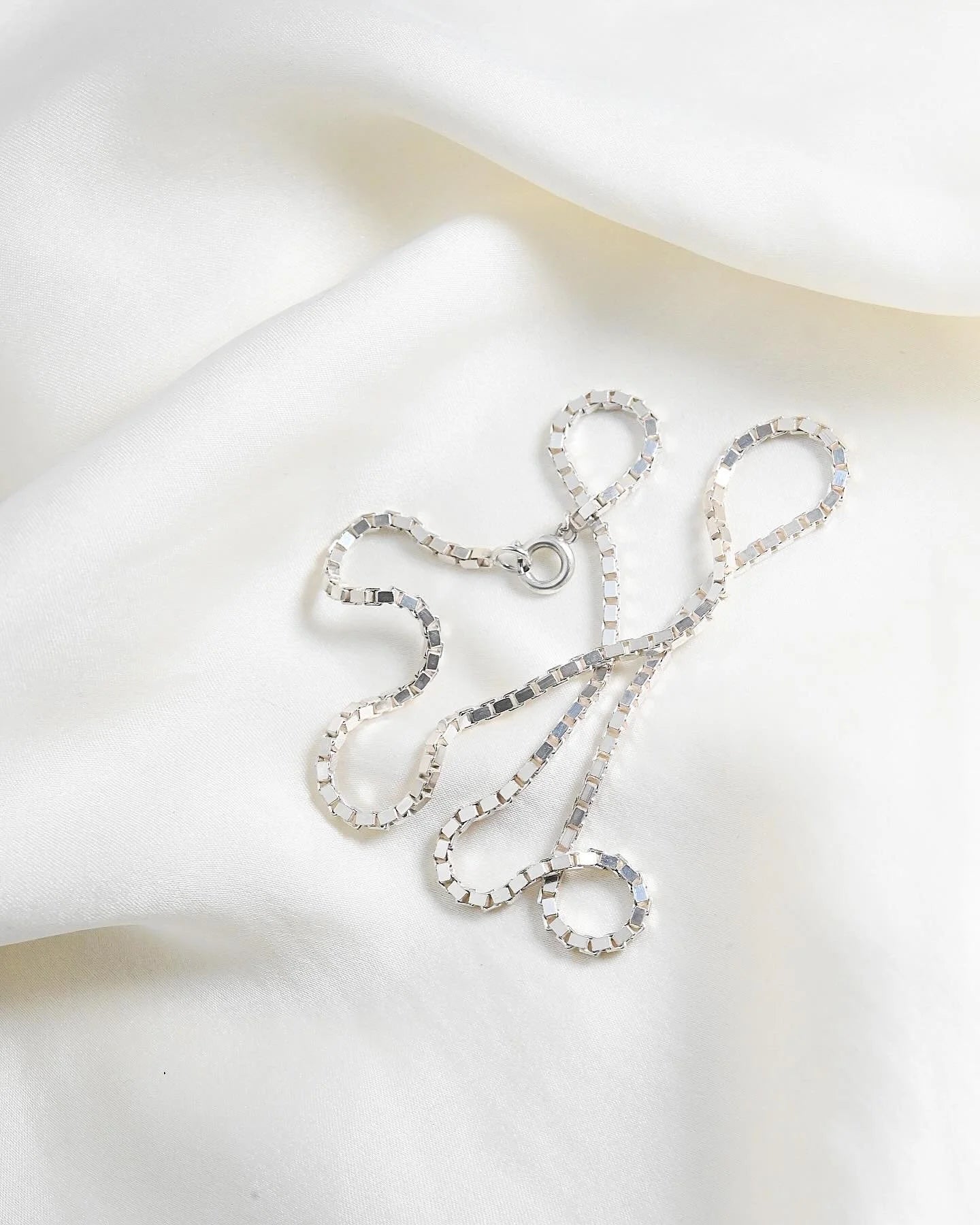 Chunky Vintage Box Link Chain Sterling Silver 1980s