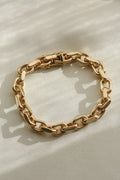 HEAVY 7.5mm Vintage Anchor Bracelet 8K Gold