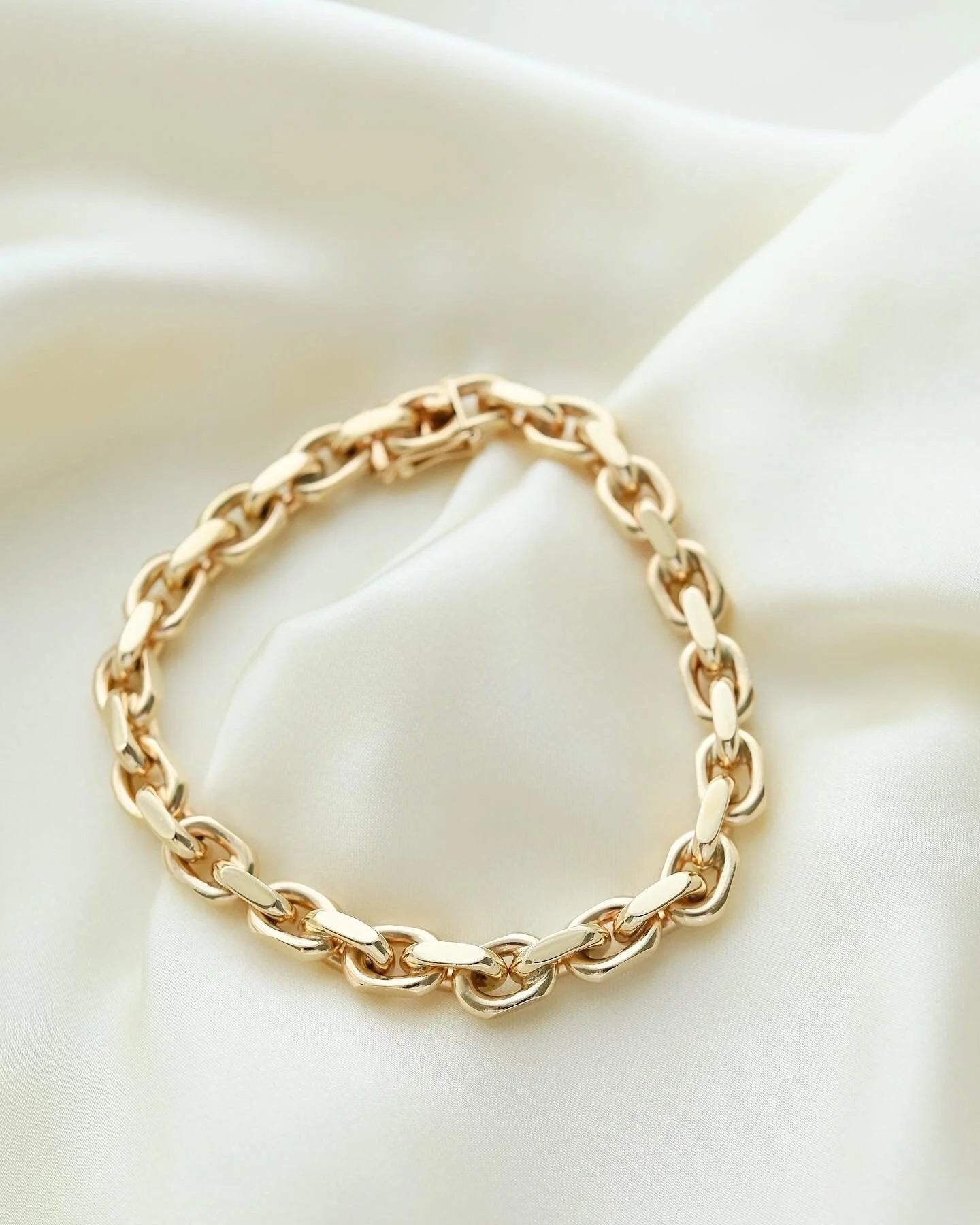 Perfect Danish Vintage Dream Link Bracelet 14K Gold