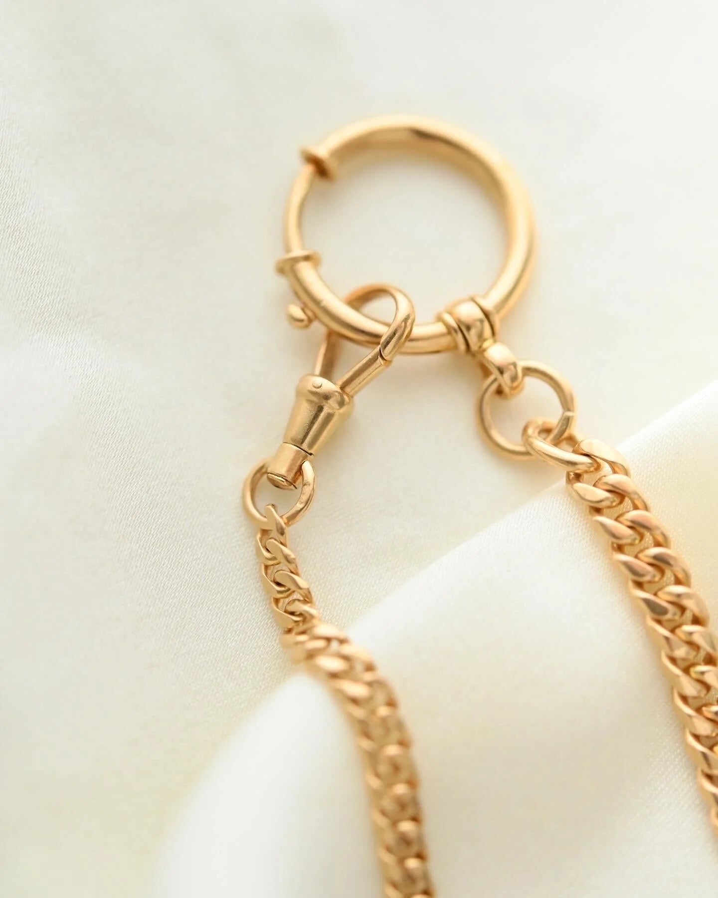 Rare Antique Watch Chain Bracelet 18K Gold