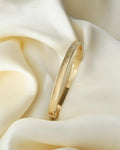 Stunning Textured Vintage Bangle 14K Gold 1970s
