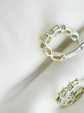 Juicy Sterling Silver Hoop Earrings w Peridot