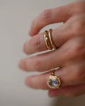 Gorg Stacking Band Danish Vintage w High Quality Diamond 18K Gold
