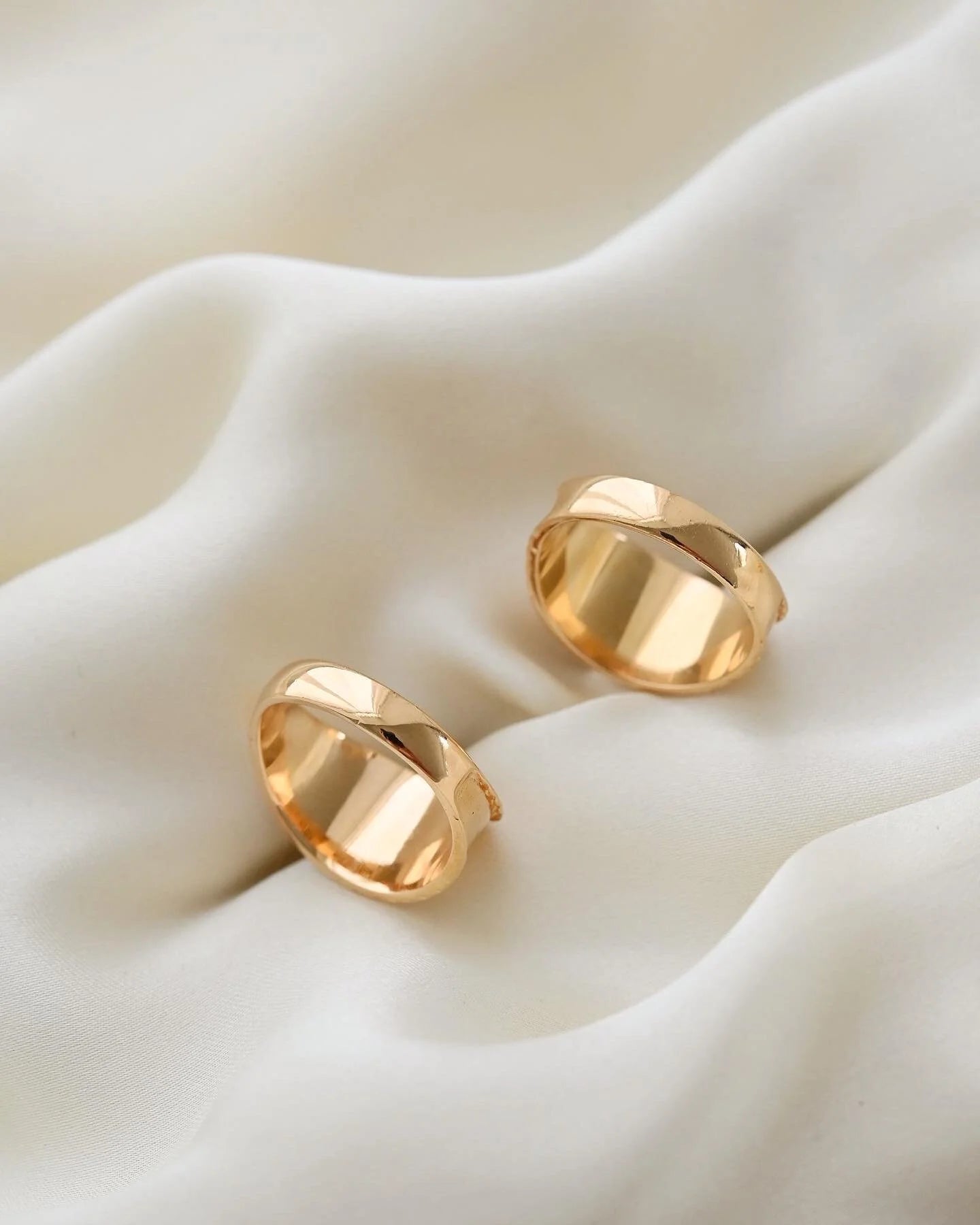 Swedish Vintage Cigarband Rings 18K Gold