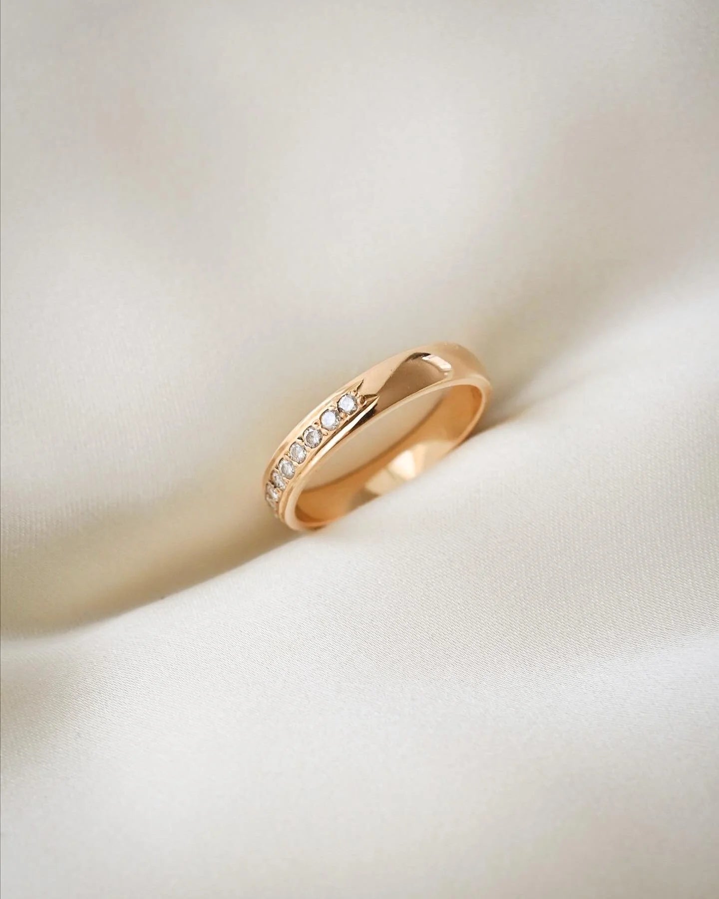 Antique Swedish Diamond Band 18K Gold