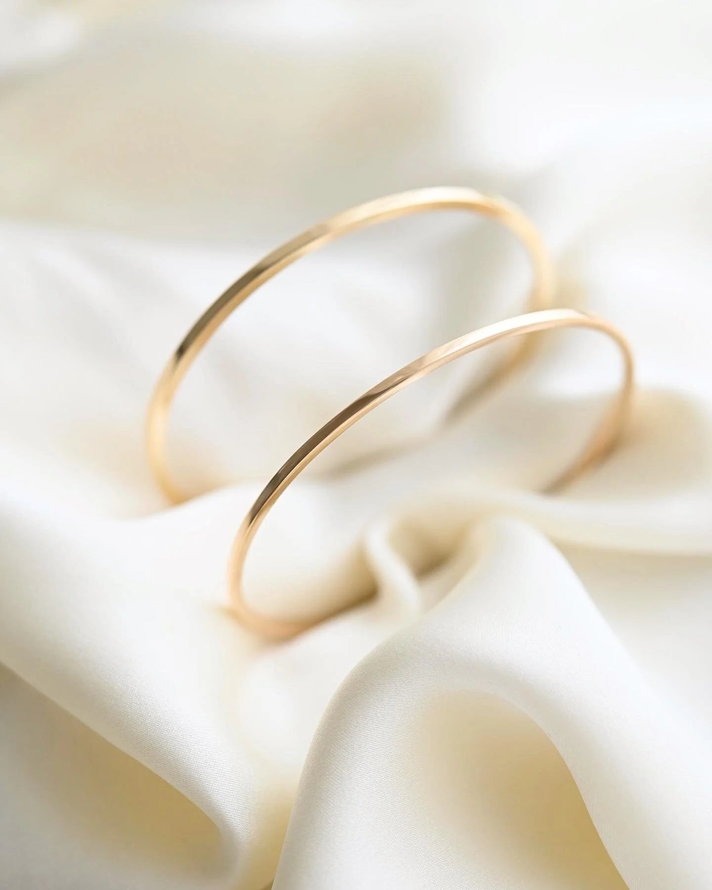 Selling Seperately! Timeless, Perfect Danish Vintage Bangles 14K Gold 1960s