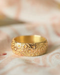 Fabulous Edwardian Wedding Band 18K Gold 1902