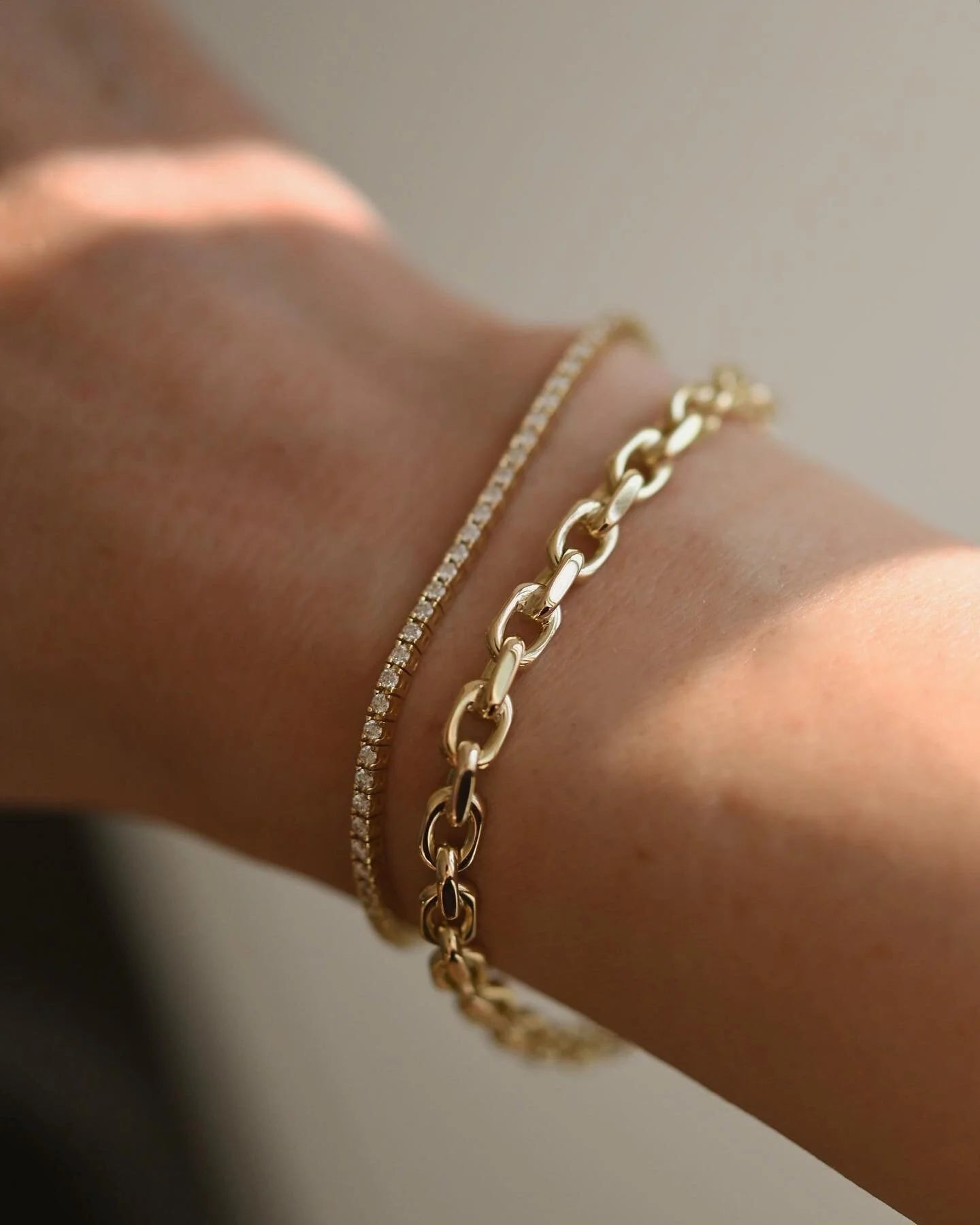 Beautiful Danish Vintage Anchor Bracelet 14K Solid Gold