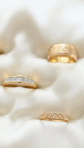 Soft Brushed 7.6 Grams Engraved Heavy Band 18K Gold 1948