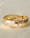 Beautiful  Vintage Ruby Star Bangle 14K Gold 1970s