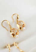 Swedish Vintage Pearl Drop Earrings 18K Gold 1950s