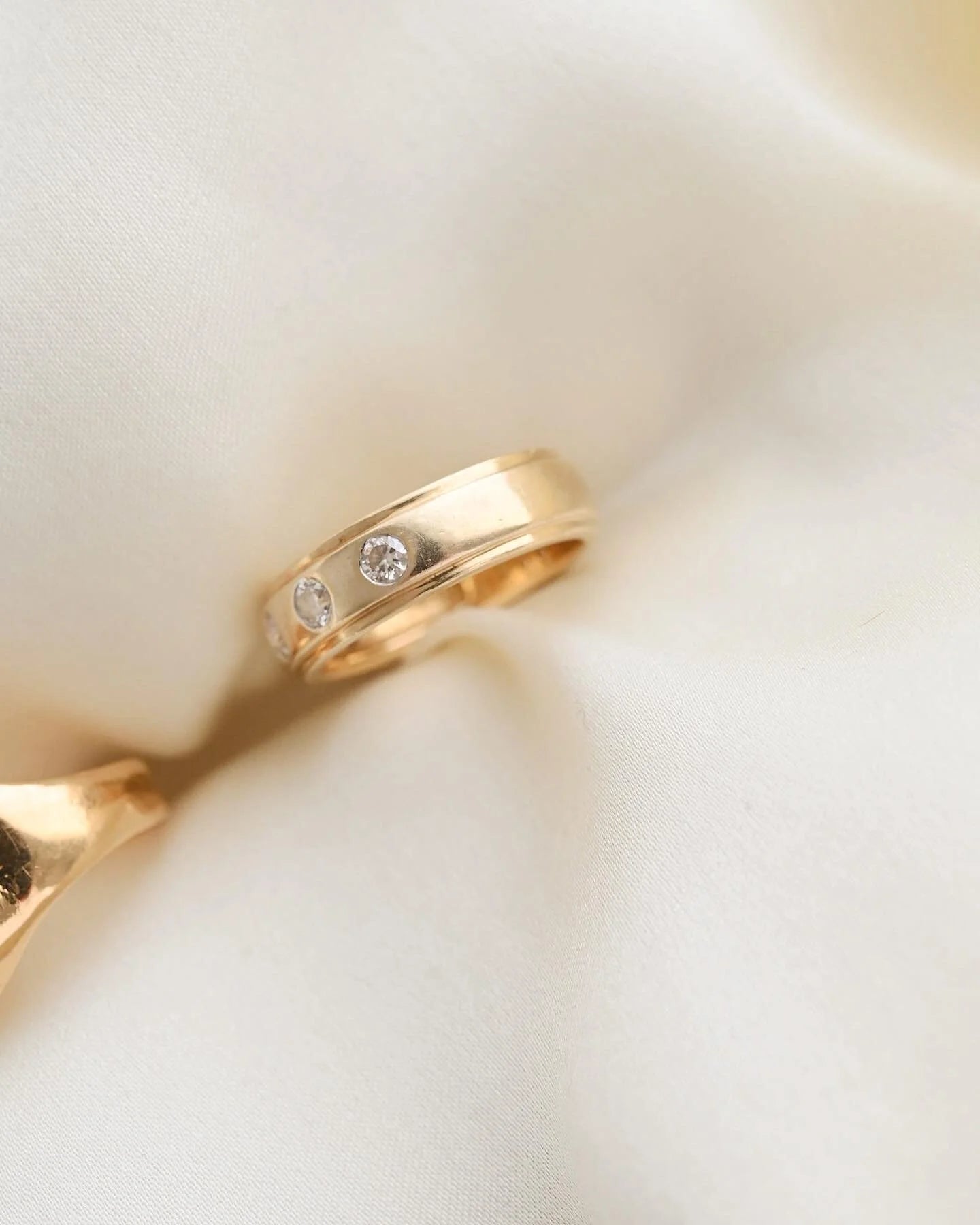 Danish Diamond 0.60 Carats Vintage Ring 18K Gold