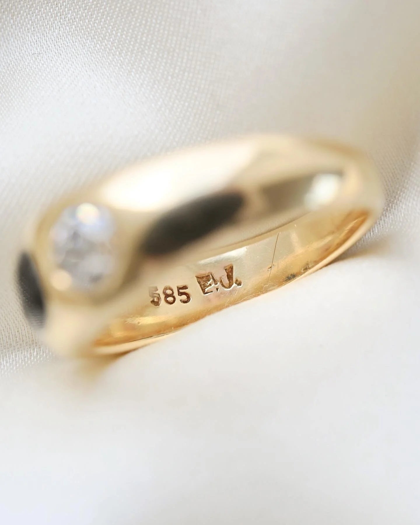 The Best Antique Danish 1.20 Carats Old Cut Diamond Ring 14K Gold
