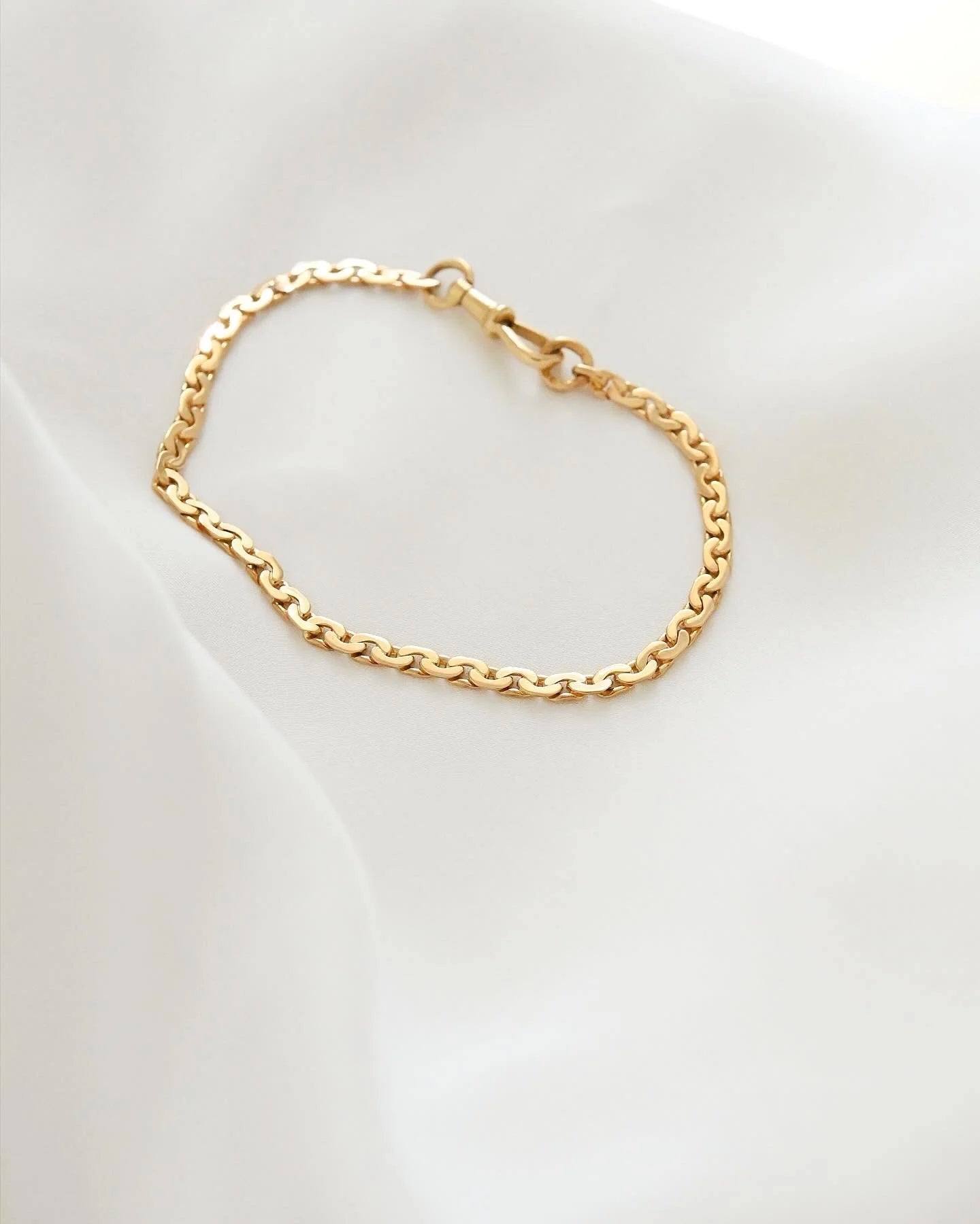 Special Antique Swedish Watch Chain Bracelet w Full Hallamarks 18K Gold 1885