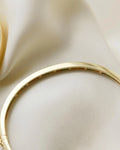 Stunning Carré Cut Emerald x Diamond Vintage Bangle 14K Gold