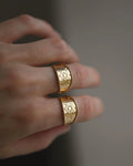 Swedish Vintage Cigarband Rings 18K Gold