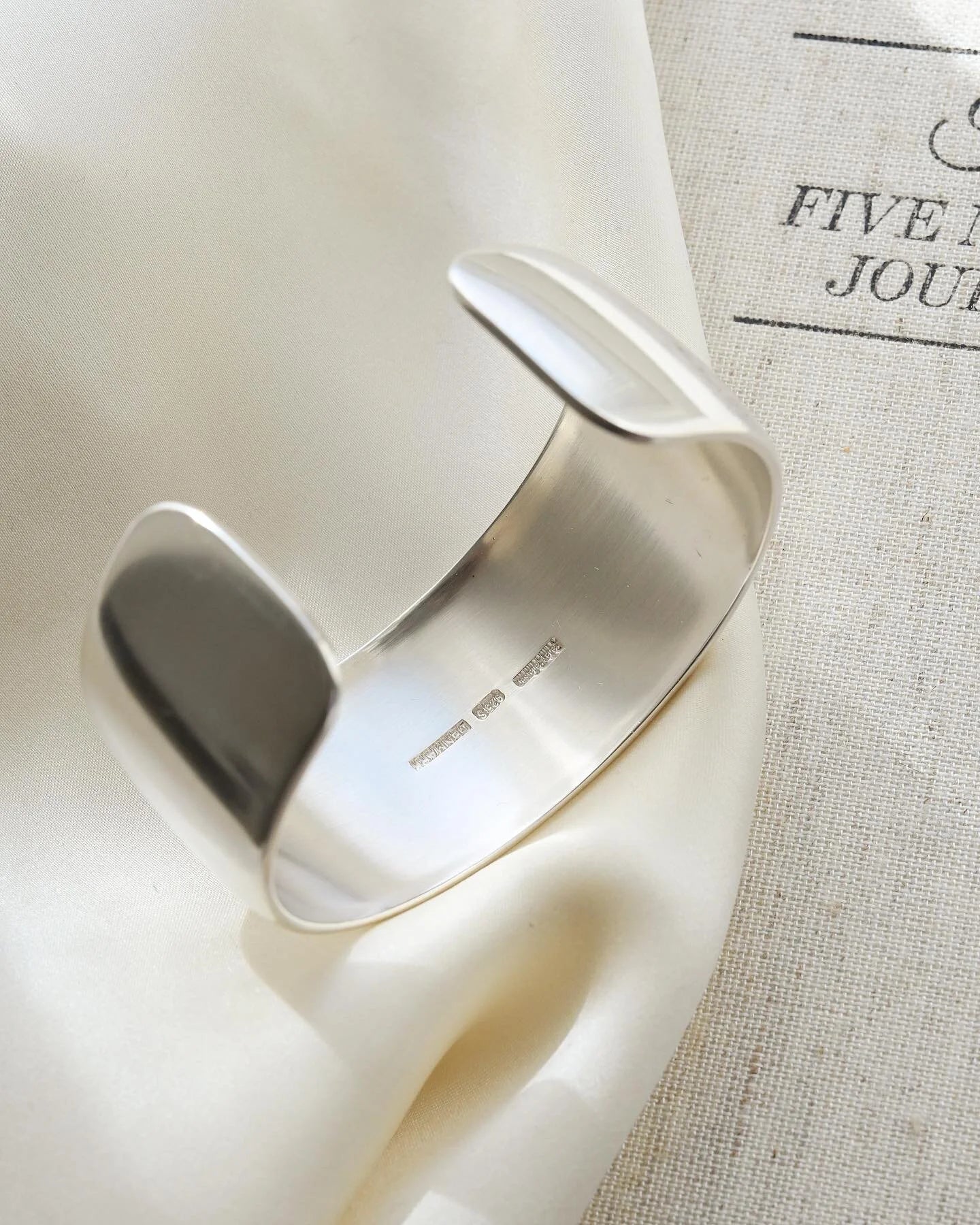 Danish Velvet Finish Sterling Silver Cuff 82 Grams by Peter Pedersen