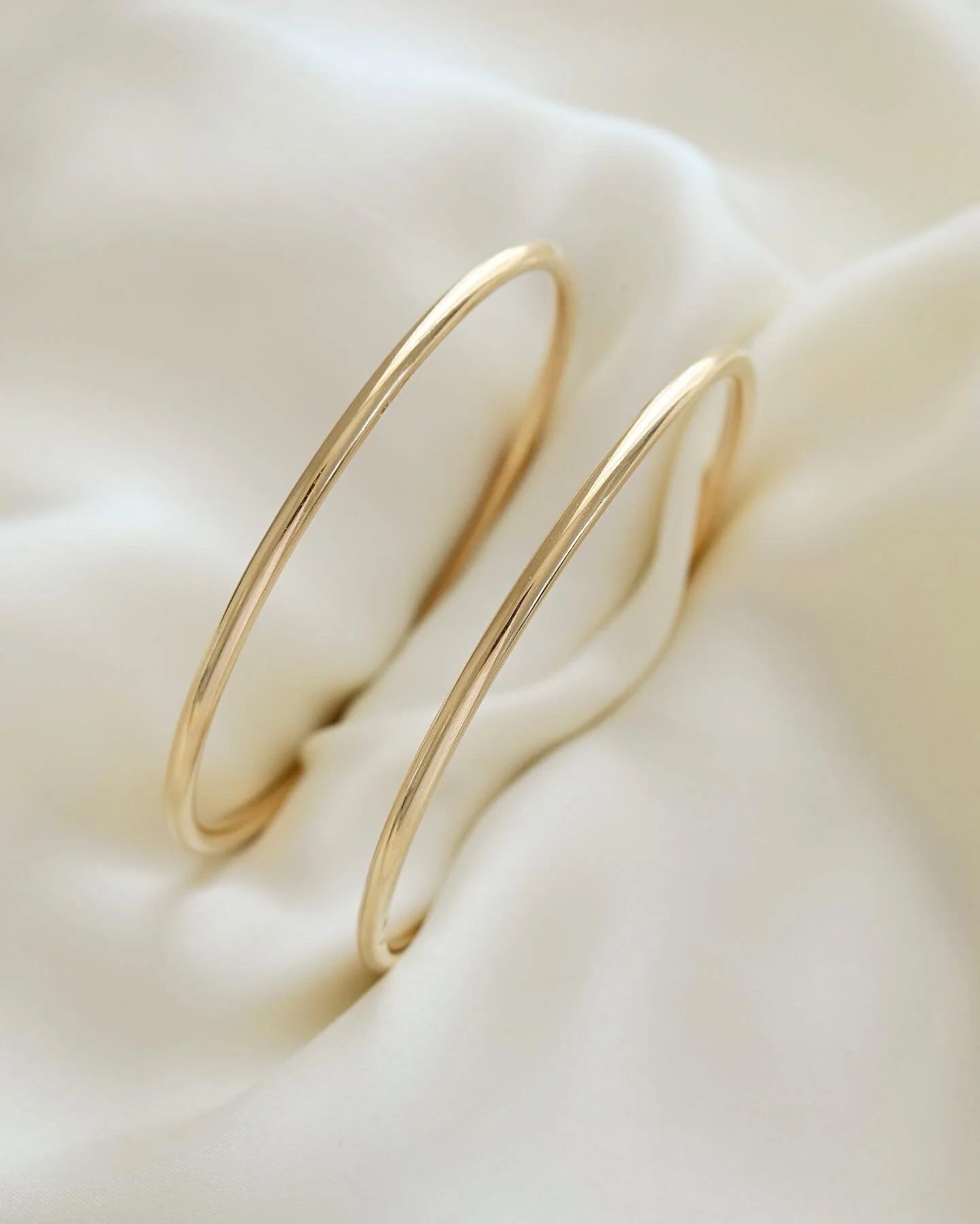 The PERFECT Solid Through and Through Heavy Danish Vintage Bangle 14K Gold