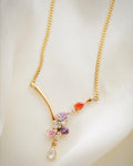 Tourmaline Candy Fixed Pendant Collier 18K Gold