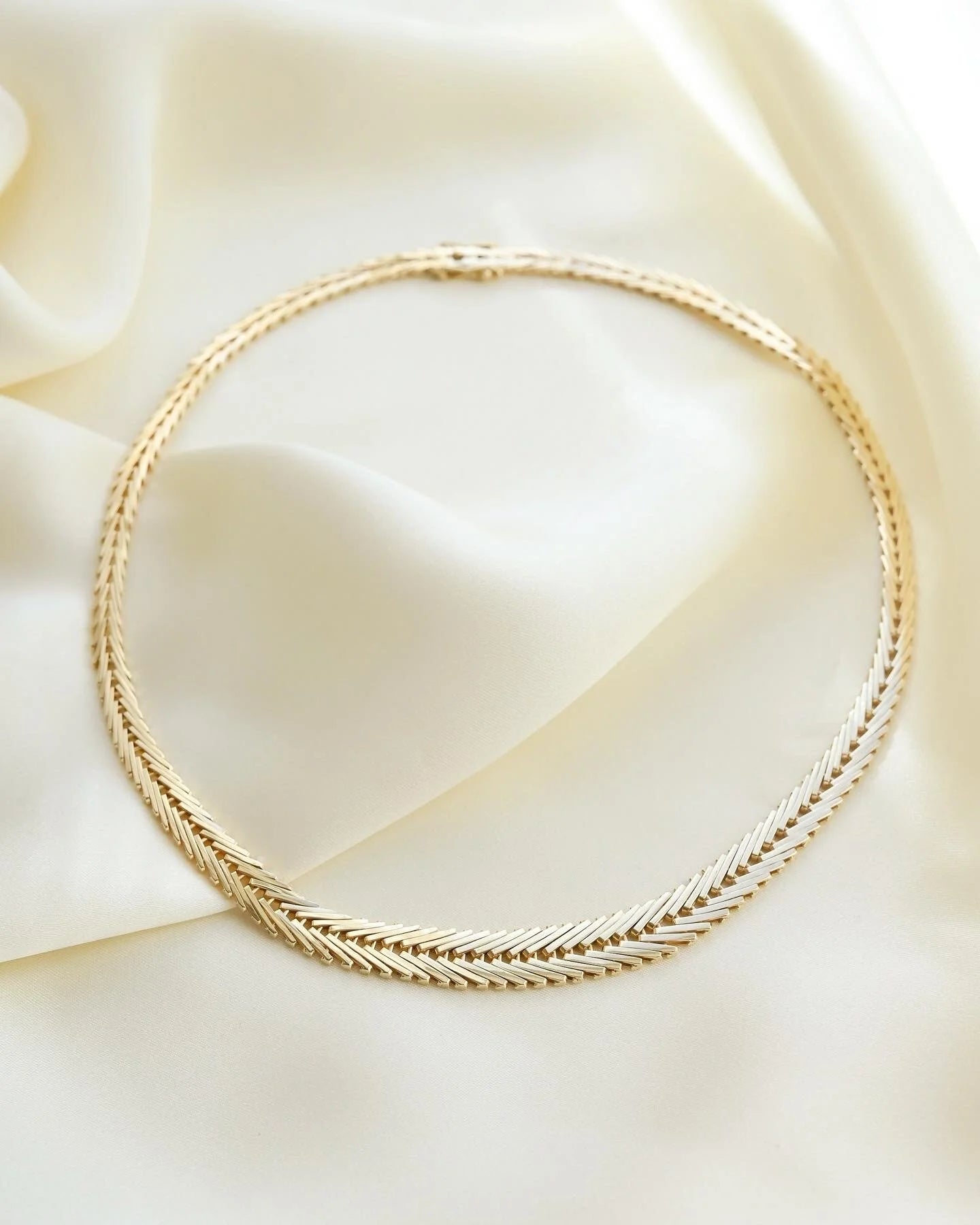 Perfect Geneva Link Necklace by Carl Ove Frydenberg 14K Gold 1970