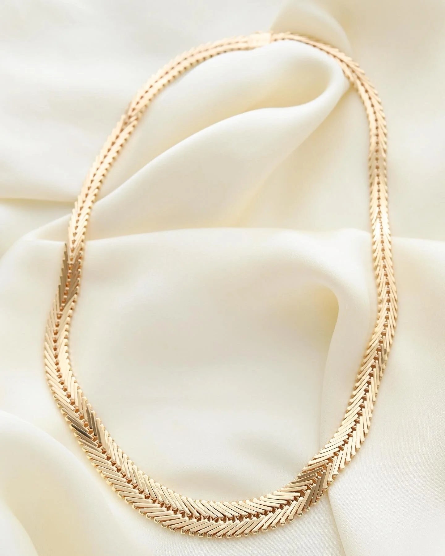 Beautiful Danish Mid Century Necklace 14K Gold 1965