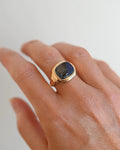 Vintage Ring w Green Spinel 18K Gold 1964