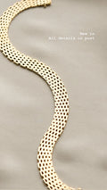 Beautiful Vintage Brick Link Bracelet 14K Gold 1960s