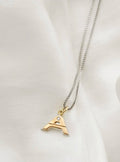 Sexy Little Diamond A Pendant on Chain 18K Yeloow White And Rose Gold