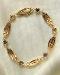 Sublime French Art Deco Sapphire Diamond Bracelet 18K Gold