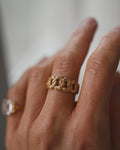 Swedish Mid Century Link Ring 18K Gold 1960s