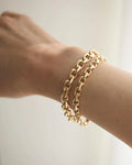Radiant Gorgeous Anchor Link Bracelet 14K Gold