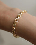 Big Fat Biker Link Bracelet Danish Vintage 38 Grams 14K Gold