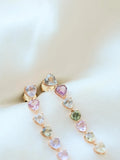 Dreamiest of Dangle Earrings 4 Carat Heart Cut Sapphires 18K Gold