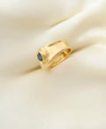 Vintage Sapphire Heart Diamond 18K Hold 1970s