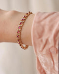 Stunning Special Ruby Cabochon Bracelet 18K Gold 1966